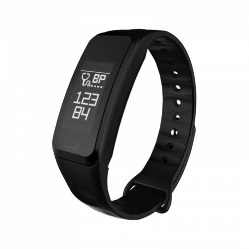 Smart Bracelet Blood Pressure Heart Rate Blood Oxygen Monitoring Exercise Step - BLACK