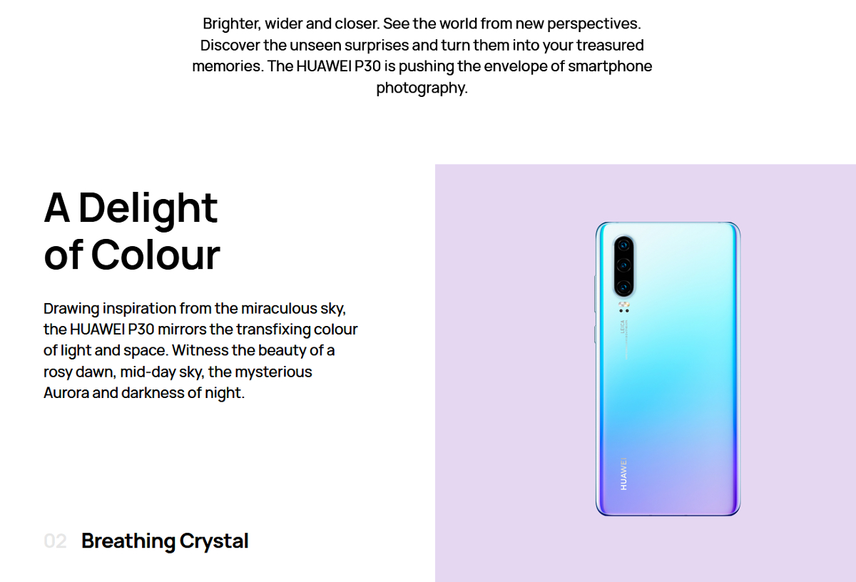 HUAWEI P30 6.1 inch Triple Rear Camera 8GB RAM 64GB/128GB ROM Kirin 980 Octa core 4G Smartphone