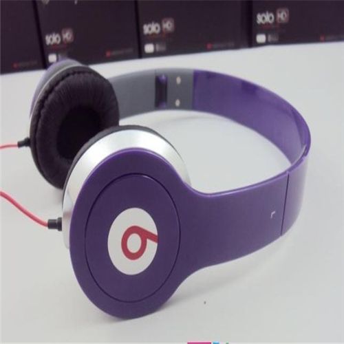 Monster Beats By Dr. Dre Solo HD Headphones Mini Purple - Click Image to Close