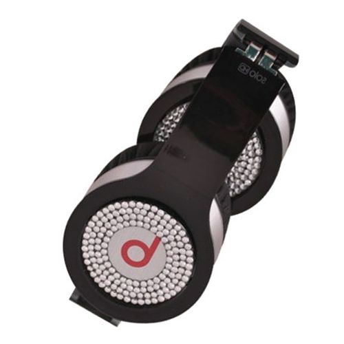 Beats By Dr Dre Solo White Diamond Headphones Black