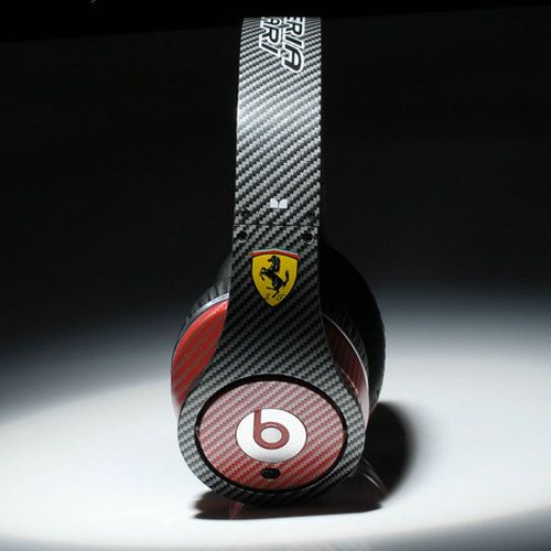 Beats By Dr Studio Performance New Ferrari Color Black Red Headphones