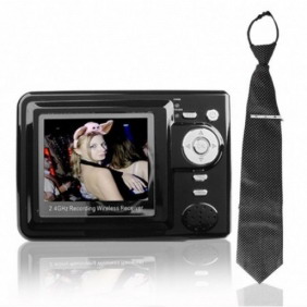 Wireless Spy Necktie Camera with Portable Recorder