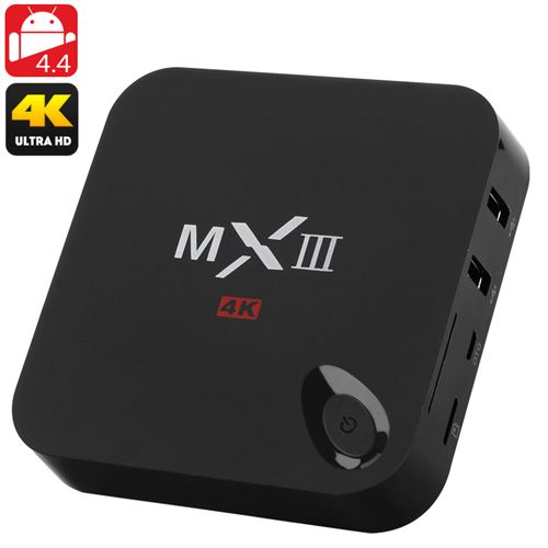 MXIII 4K Android 11.0 TV Box - Amlogic S802 Quad Core CPU, Octa Core Mali 450 GPU, 1GB RAM, XMBC, OTG