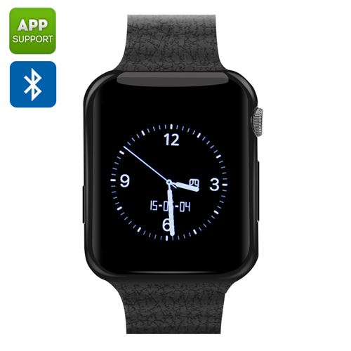 Bluetooth Wrist Watch Mobile "ZenGear" - Heart Rate Monitor, Pedometer, Bluetooth 4.0, SIM Card Slot, App Support (Black)