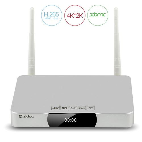 ZIDOO X9 Android TV Box - 4K TV, HDMI-In 1080p Recorder, HDMI PIP, MSTAR Quad Core CPU, 2GB RAM, KODI Support, Wi-Fi, Blutooth