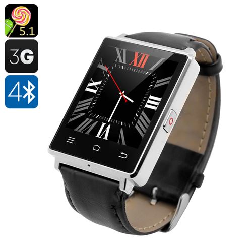 NO.1 D6 3G Smart Watch - 1.63 Inch Display, Android 11.0, Bluetooth 4.0, GPS, Wi-Fi, Heart Rate, Pedometer (Silver)