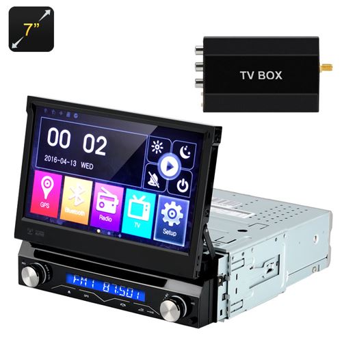 7 Inch Car DVD Player - 1 DIN, Detachable Panel, GPS, Bluetooth, FM Radion, Region Free
